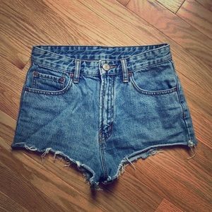 27W bdg cheeky super high rise jean shorts